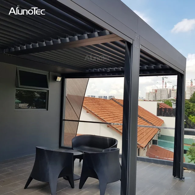 Aluminum Powder Coated Pergola Garden Waterproof Louvre Roof 6m X 4m Aluminum Powder Coated Pergola Garden Waterproof Louvre Roof 6m x 4m x 3m - Aluminum Powder Coated Pergola Garden Waterproof Louvre Roof 6m X 4m