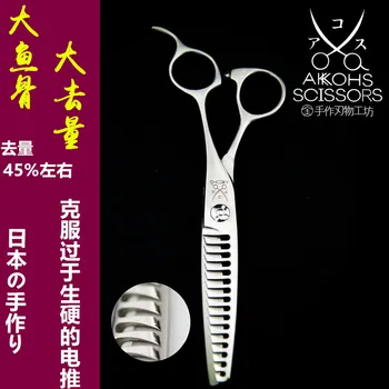 

Japan 440C "AKKOHS" 6" High Quality Hair Salon Scissors Barber Hairdressing Shears Professional Hair Thinning Scissors A-9