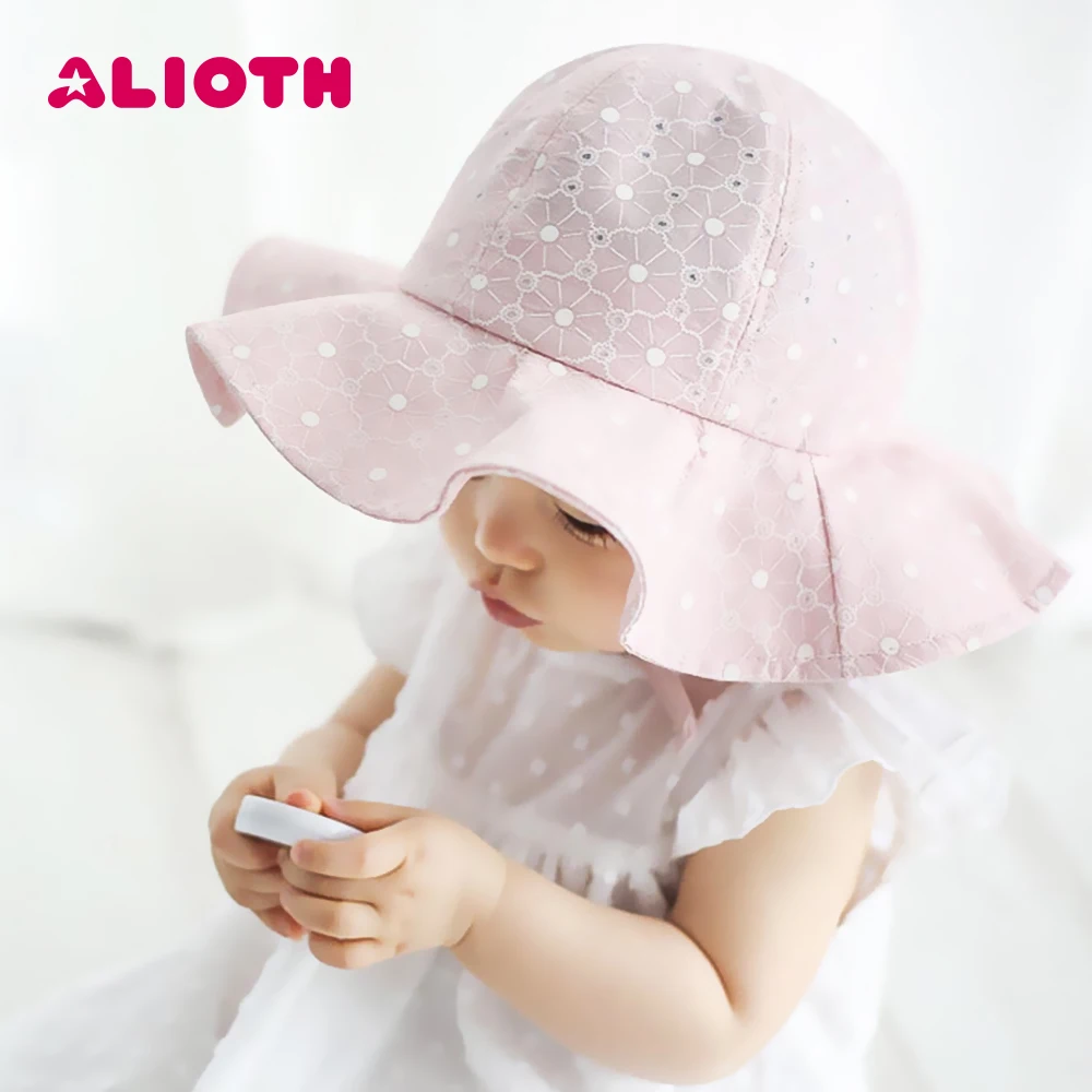 Alioth Summer Outdoor Baby Girl Visor Cotton Sun Cap Toddler Beach Sun