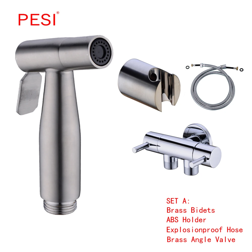 

Bidet Cloth Diaper Sprayer,Hand Held Bidet Sprayer Set,Stainless Steel Diaper Sprayer for Toilet, Wholesale,in Brushed Nickel.