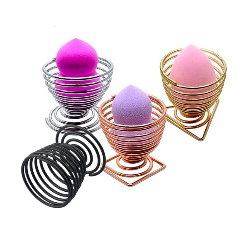 New style face Puff Stand Holder gold Carbon steel Make Up Sponge Organizer Display Shelf Makeup
