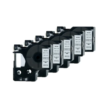 

5PCS black on white compatible for DYMO d1 40913 9mm label tapes D1 40913 label cassette for dymo label printer