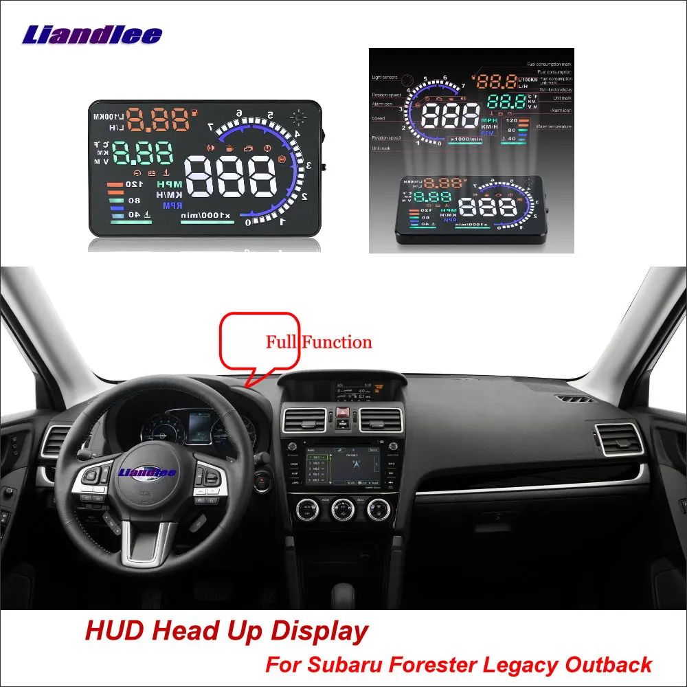

Liandlee Car HUD Head Up Display For Subaru Forester Impreza Legacy Outback XV Safe Driving Screen OBD Speedometer Projector