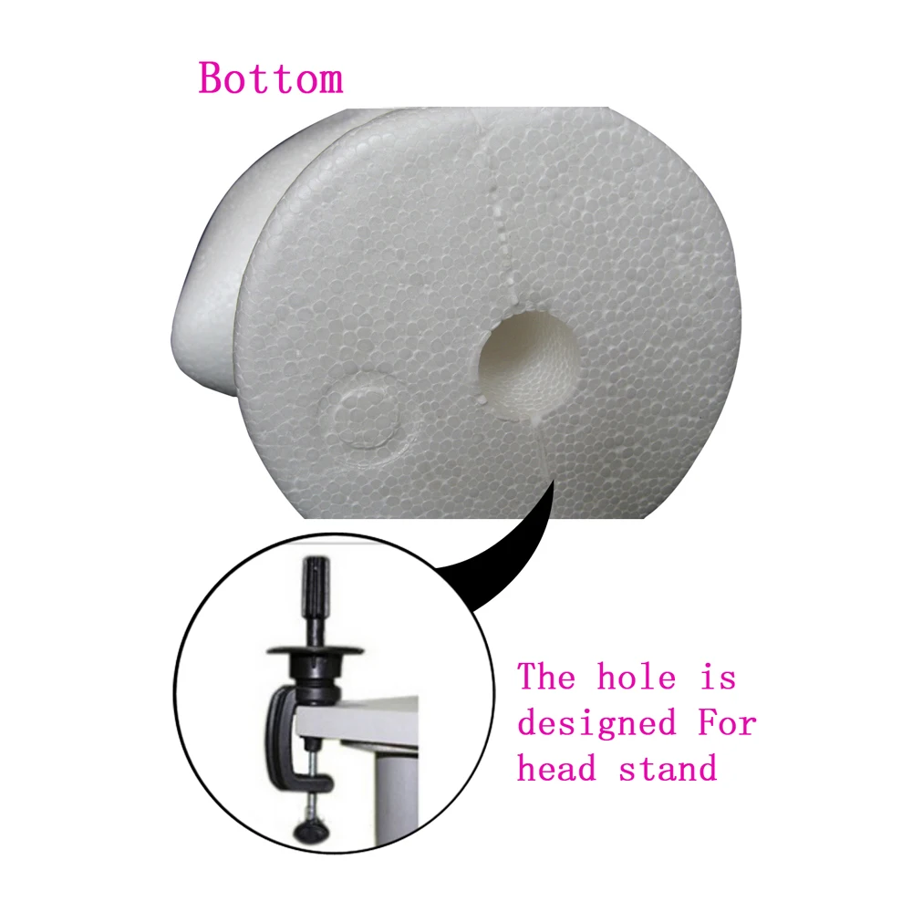 Female Styrofoam Mannequin Manikin Head Model Foam Wig Hair Glasses Display Stand White Female Styrofoam Mannequin Manikin Head Model Foam Wig Hair Glasses Display Stand White