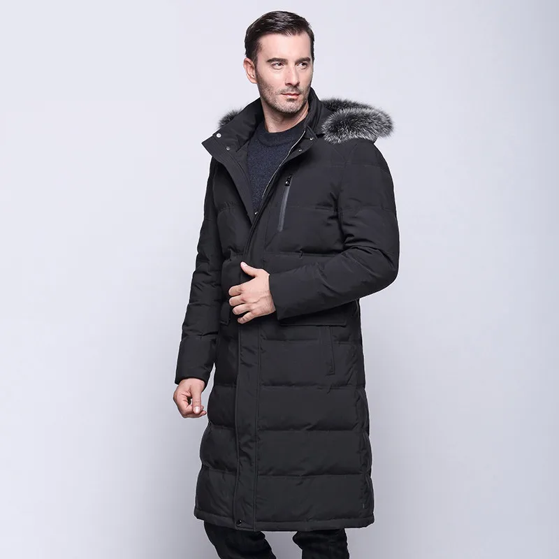 2017 winter high end men's down jacket cotton warm coat white duck