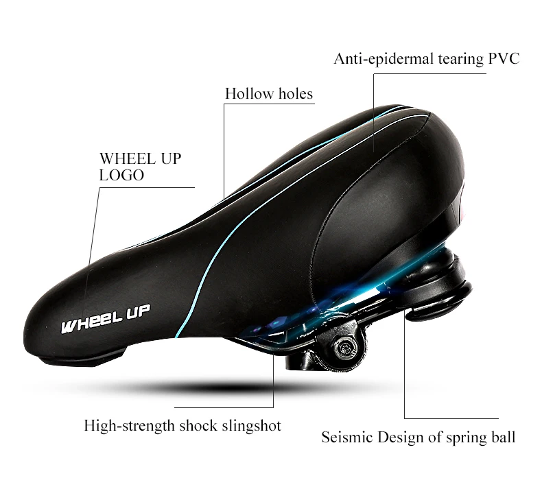 Дышащий ПВХ кожа MTB дорожный горный велосипед сиденья для велосипеда для мужчин и женщин коврик велосипедная часть с задний фонарь для велосипеда аксессуары