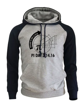 

2017 Autumn Raglan Hoody For Men Winter Fleece Sweatshirt Print Pi Day 3.1416 Round It Up Math Graph STEM Men's Sportswear Kpop