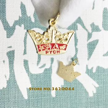 

50pcs Free Mason Soft Enamel Pendant Jewelry Masonic PYCH Crown Red Lapel Charms Freemason Masonry Lady Custom Charm Metal Craft