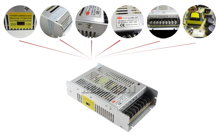 Универсальный 24V 10A 240W Переключатель Питание драйвер переключения для Светодиодные ленты светильник Дисплей 110 V/220 V