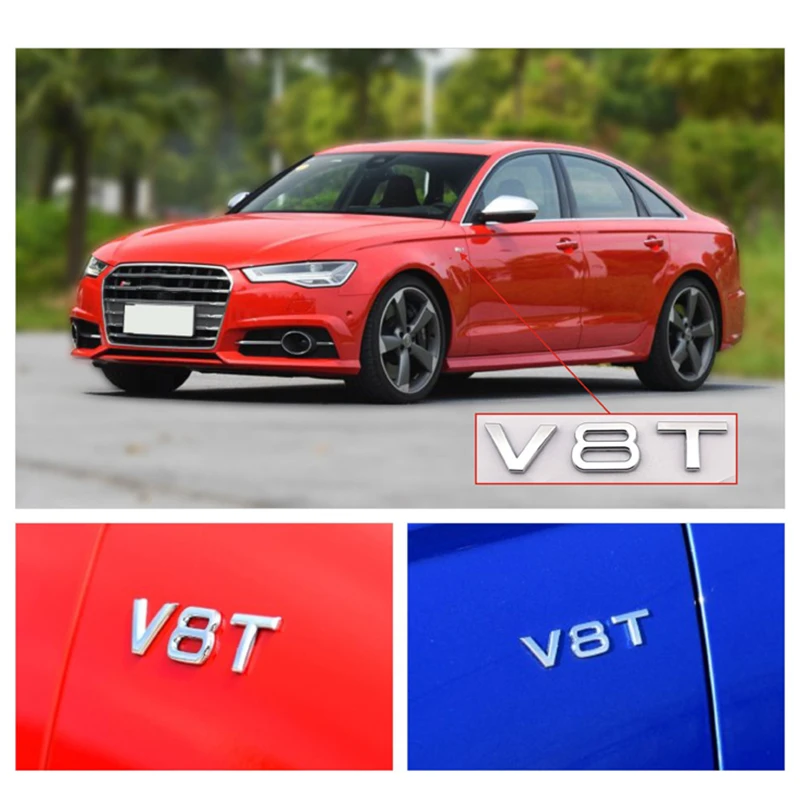 V6T V8T V10 V12 W12 для Audi TT RS7 SQ5 A8L эмблема с буквенным номером глянцевый черный