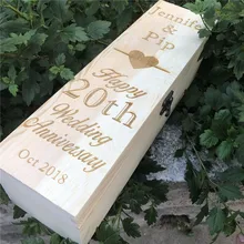 Деревянный винный на заказ коробка Персонализированные Свадебные юбилейные подарки корпоративный подарок Рождество вино держатель коробка ретро