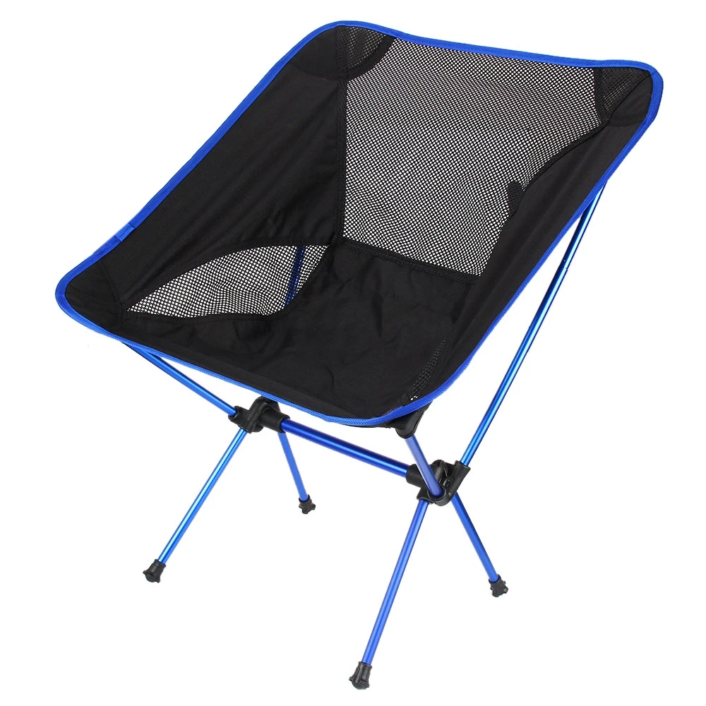 Легкий складной табурет для кемпинга, 4 цвета, переносное Походное кресло для рыбалки, пикника, пляжа, вечерние, с сумкой - Цвет: DEEP BLUE