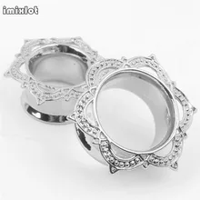 1 шт. 6 мм-16 мм Золотая латунная Роза Шарона телесный тоннель певец расклешенные беруши калибры для пирсинга ювелирные изделия для тела медь Анти-аллергия