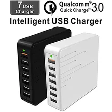 Cargador USB несколько USB зарядное устройство адаптер интеллектуальная USB Настольная зарядка Movil Быстрая зарядка 7 портов мульти зарядное устройство для мобильных устройств