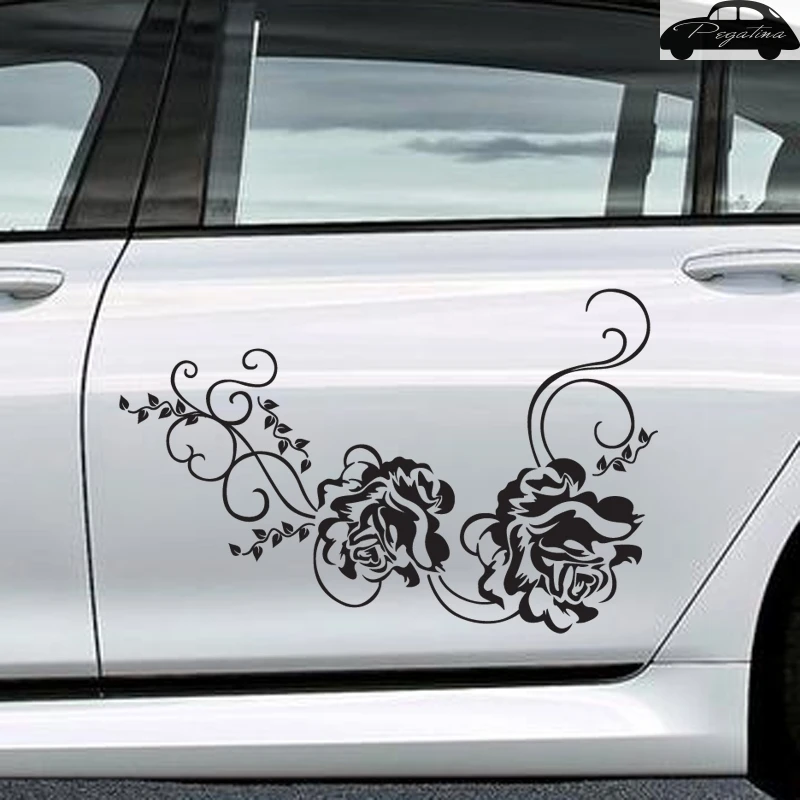 Pegatina Flower Butterfly Sticker Car Decal Posters Vinyl Wall Decals Decor Mural Sticker H088