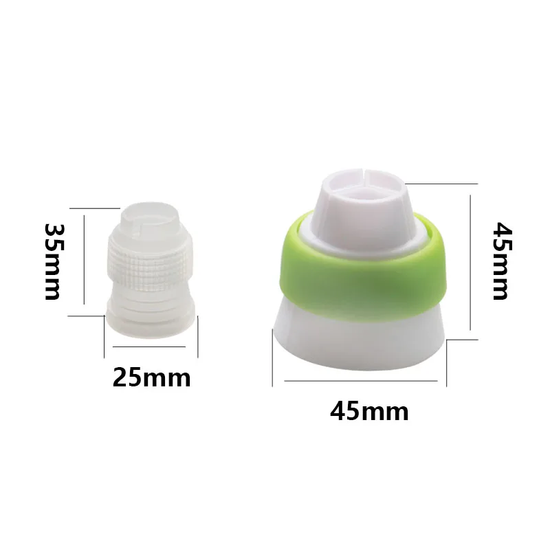  Dropship 13PCS/Set Russian Icing Piping Tips 1 Pcs Silicone Bag 2 Coupler Leaf Nozzles Brush Cupcak - 32845032632