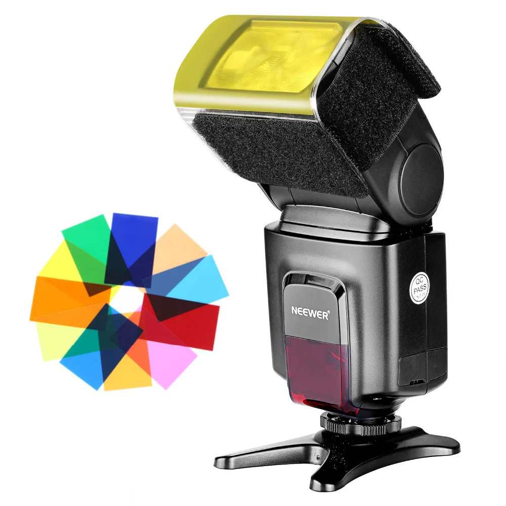 Neewer TT560 Вспышка Speedlite с 12 цветными фильтрами комплект для Canon Nikon Panasonic Olympus Pentax и других DSLR камер