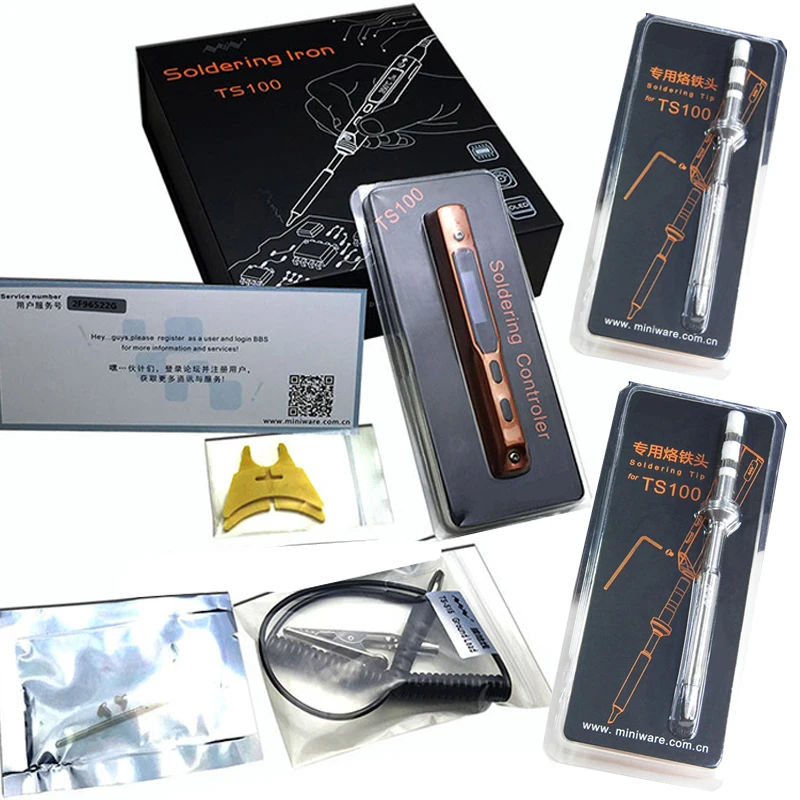

Full Set Intelligent Programmable Electric Soldering Iron Digital LCD TS100 Mini Soldering Iron Control Terminal TS-I and TS-k