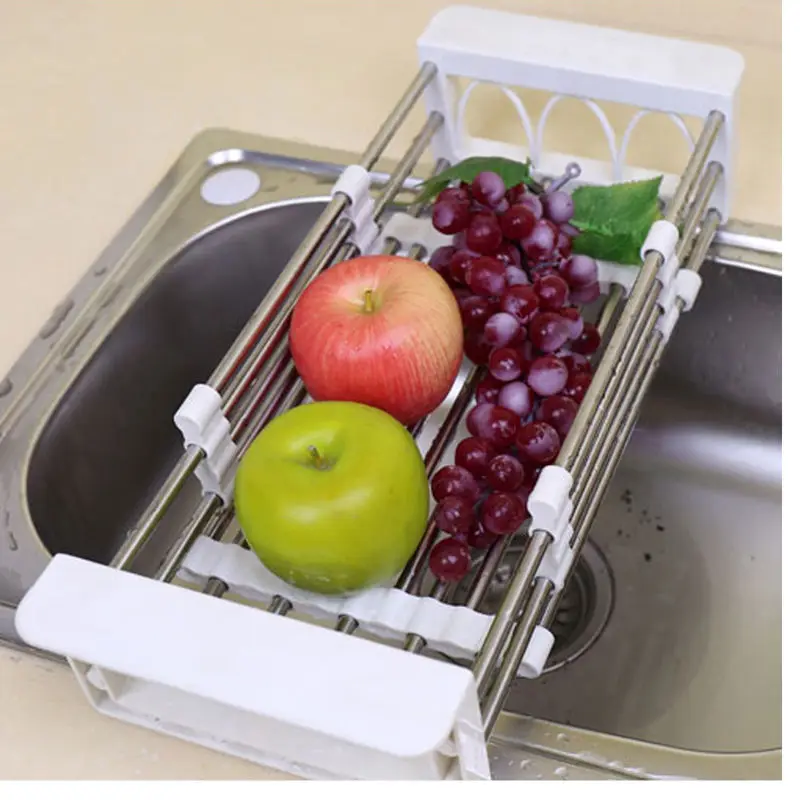 2018 Newest Stainless Steel Dish Drying Rack Drainer Kitchen Holder Tray Organizer Storage 4 Colors