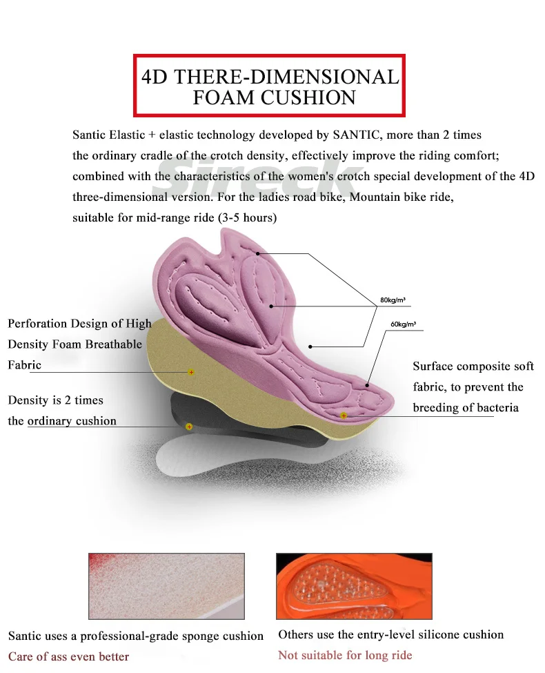 Santic штаны для велоспорта женские длинные велосипедные брюки 4D мягкие дышащие весенние летние MTB Горная дорога велосипед брюки Ropa Ciclismo