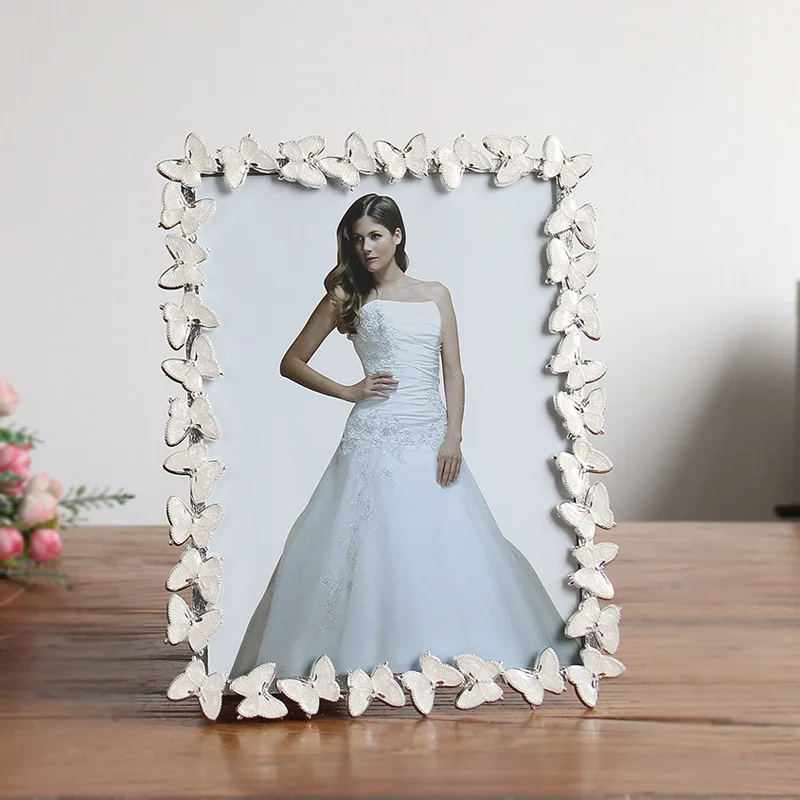 

Nordic Murals Framed Butterfly Metal Photo Wedding Photo Studio Wedding Photo Frame Furnishing Home Decoration Desktop Display
