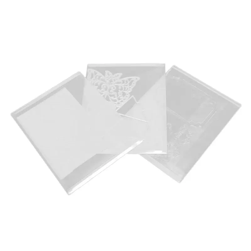 

3pcs/set Resealable Transparent Plastic Storage Case Bag For Cutting Dies Stencil Album Stamp Crafts