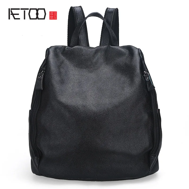 The new fashion leisure ladies leather shoulder bag layer of leather font b backpack b font