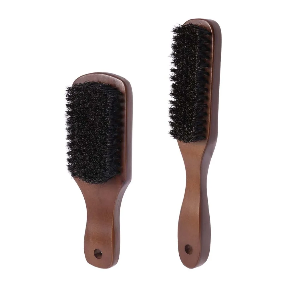

Men Boar Bristle Mustache Brush Wood Handle Comb Facial Beard Cleaning Styling