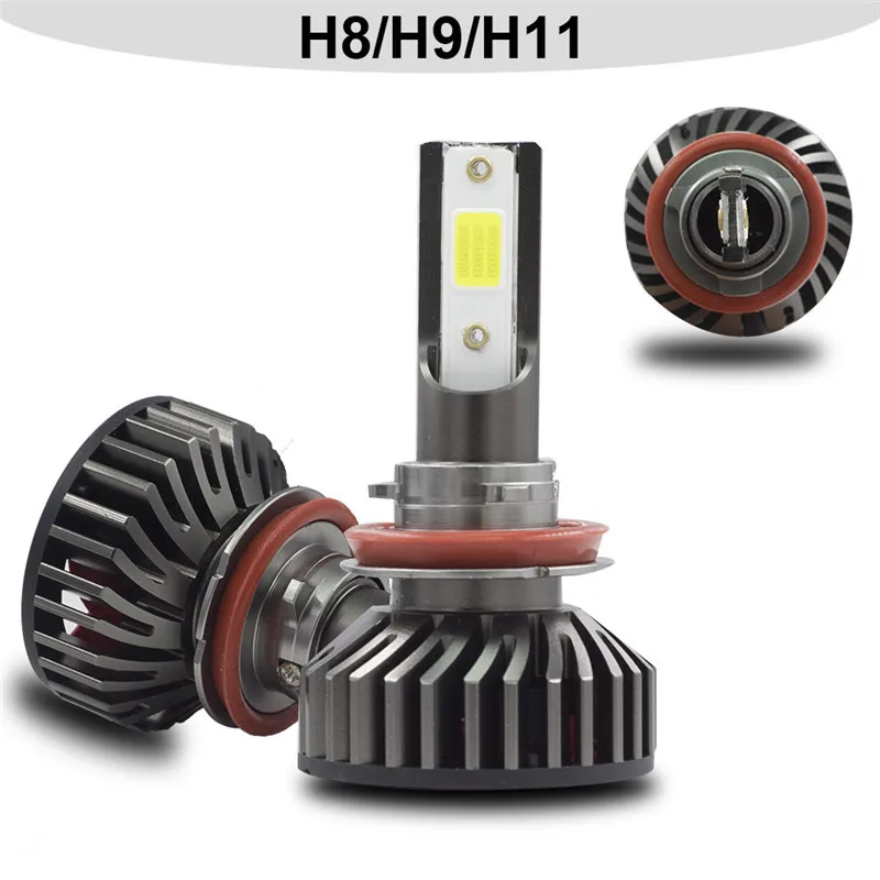 Uttril мини Размеры светодиодный H4 H7 фар автомобиля H1 H8 H9 H11 9005 HB3 9006 HB4 3000K 4300K 5000K 6500K 25000K 80 Вт 10000LM светодиодный лампы 12V