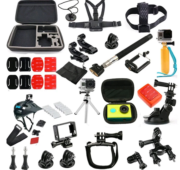 

For Gopro Accessories Set for Go Pro Hero 5 4 6 3 2 kit Mount SJCAM SJ4000 SJ5000 Eken H9 SOOCOO S60 xiaomi yi 4k Camera Tripod
