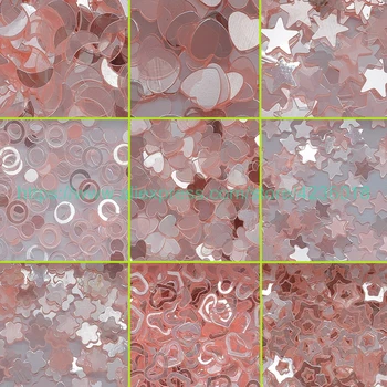 

25g Glittering Star Moon Heart Round Loose Sequins Paillettes For Makeup/Nail manicure art/sewing/wedding decoration confetti