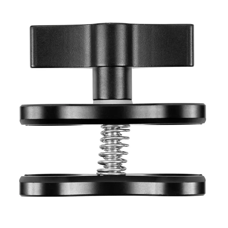 Aluminum CNC 2-Hole Diving butterfly clip Clamp Light Arm Ball Head  Mount Adapter For Gopro Xiaomi Yi Action Camera Tripod Accessories (17) - 