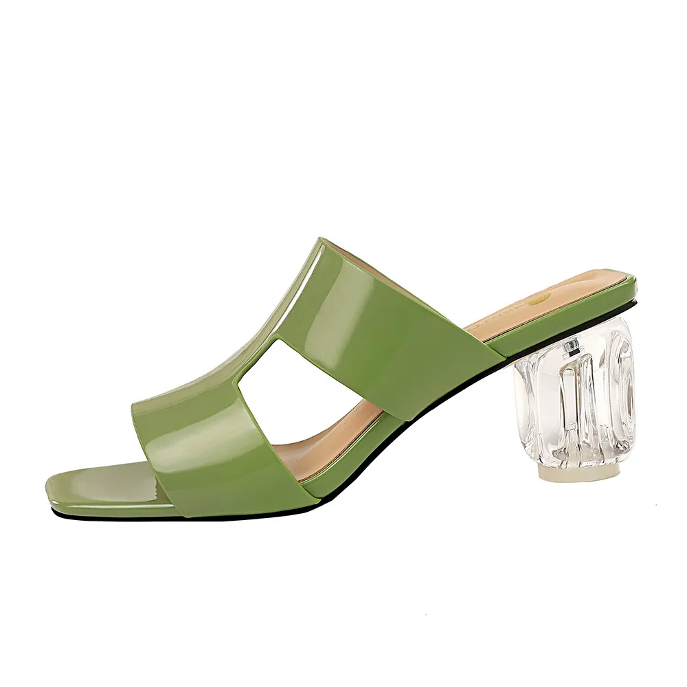 

BBZAI Summer 6.5cm Square heel Party ladies shoes woman Fashion Show Sandals Buckle Peep Toe Slingbacks pumps zapatos Eur 34-40