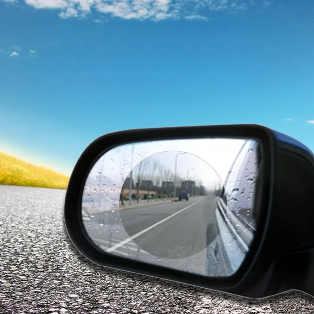 

2PCS Car Rearview Mirror Waterproof Membrane Anti-fog Rainproof Car Mirror Window Film Automobile Clear Film