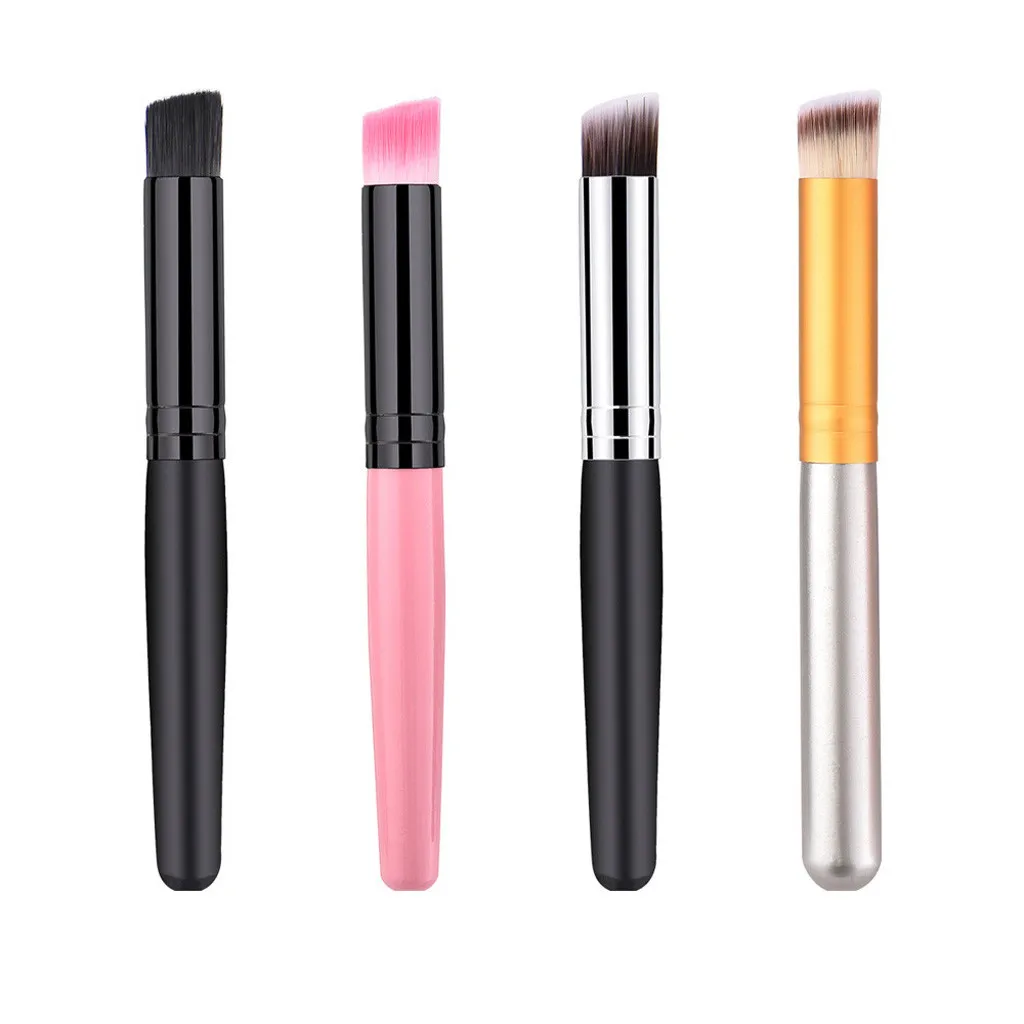 Face Foundation Brush Wood Handle Brushes Top Buffer Cosmetic Beauty | Красота и здоровье