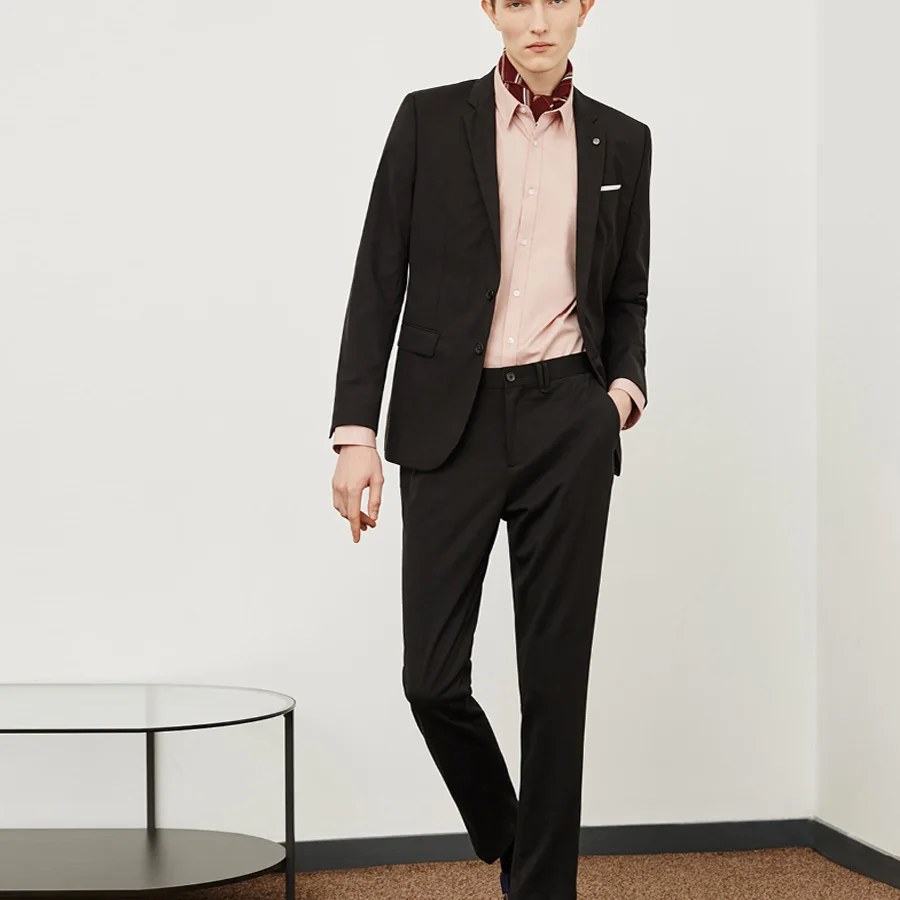 Hot Business Suit Blazer Masculino Slim Fit Groom Tuxedos Wedding Suit 2 Pcs (Jacket+Pants) Gentlemen Terno Masculino Suit Men Hot Business Suit Blazer Masculino Slim Fit Groom Tuxedos Wedding Suit 2 Pcs (Jacket+Pants) Gentlemen Terno Masculino Suit Men