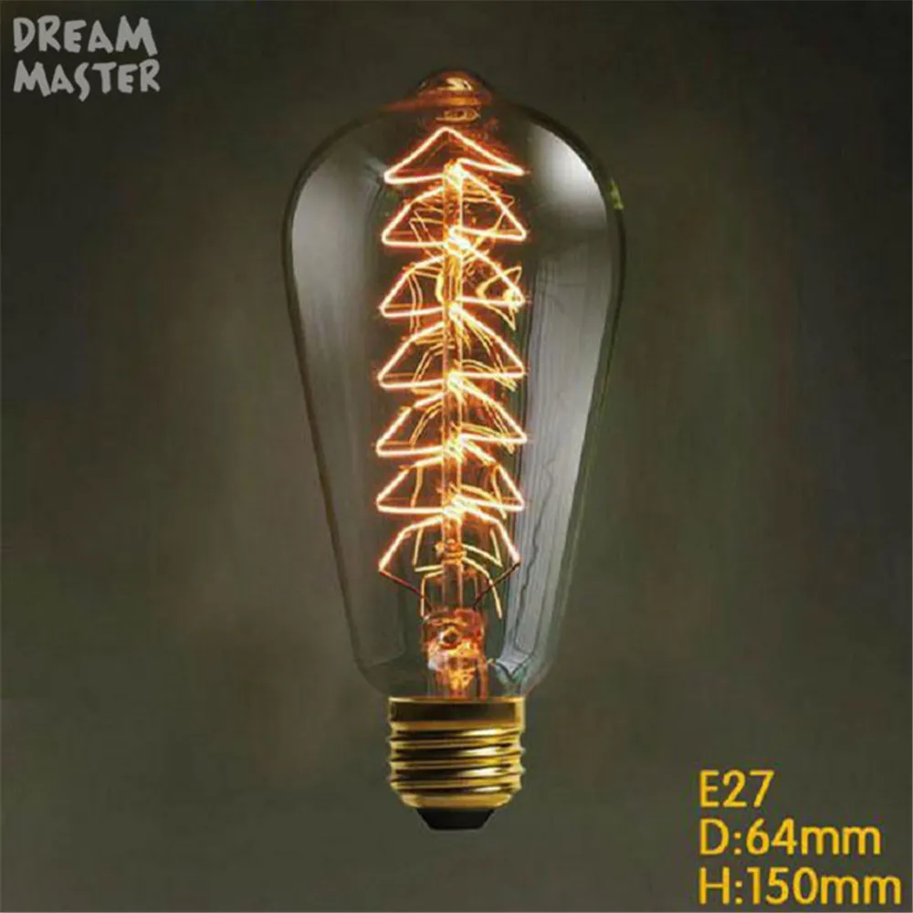 220V e27 christmas tree lights bulb indoor vintage edison bulb filament