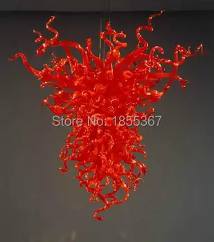 

Free Shipping Wonderful Murano Lighting Hotel Lobby Red Glass Wedding Chandelier