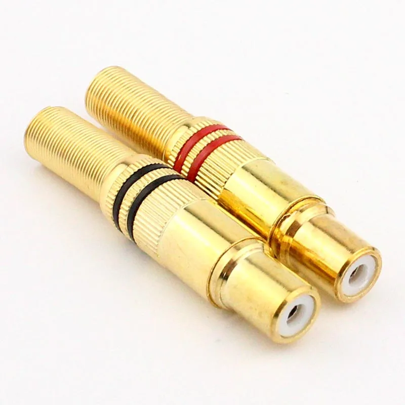 30pcs AV Connector Plug RCA Lotus Female Welding Head AV Cable Socket