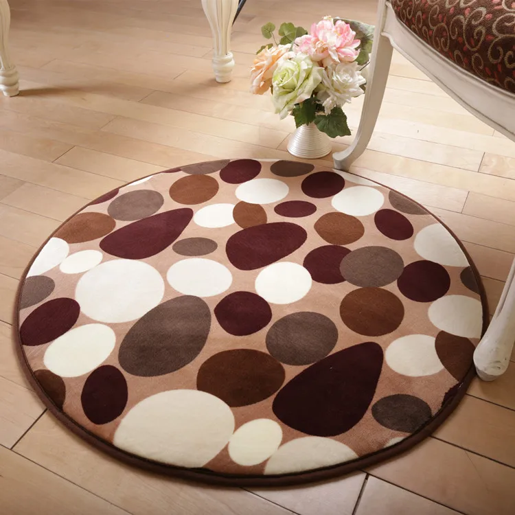 Круглая флисовая ковровая подушка для занятий йогой стул корзина спальня прикроватная компьютерная мойка Противоскользящий Коврик Гостиная Коврик в прихожую