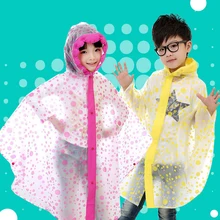 Enfants Imperméable Étudiant Imperméables Enfants Poncho Translucide Non-jetable vêtements de Pluie Gelée Colle EVA Matériel Camp Tourisme Enfant
