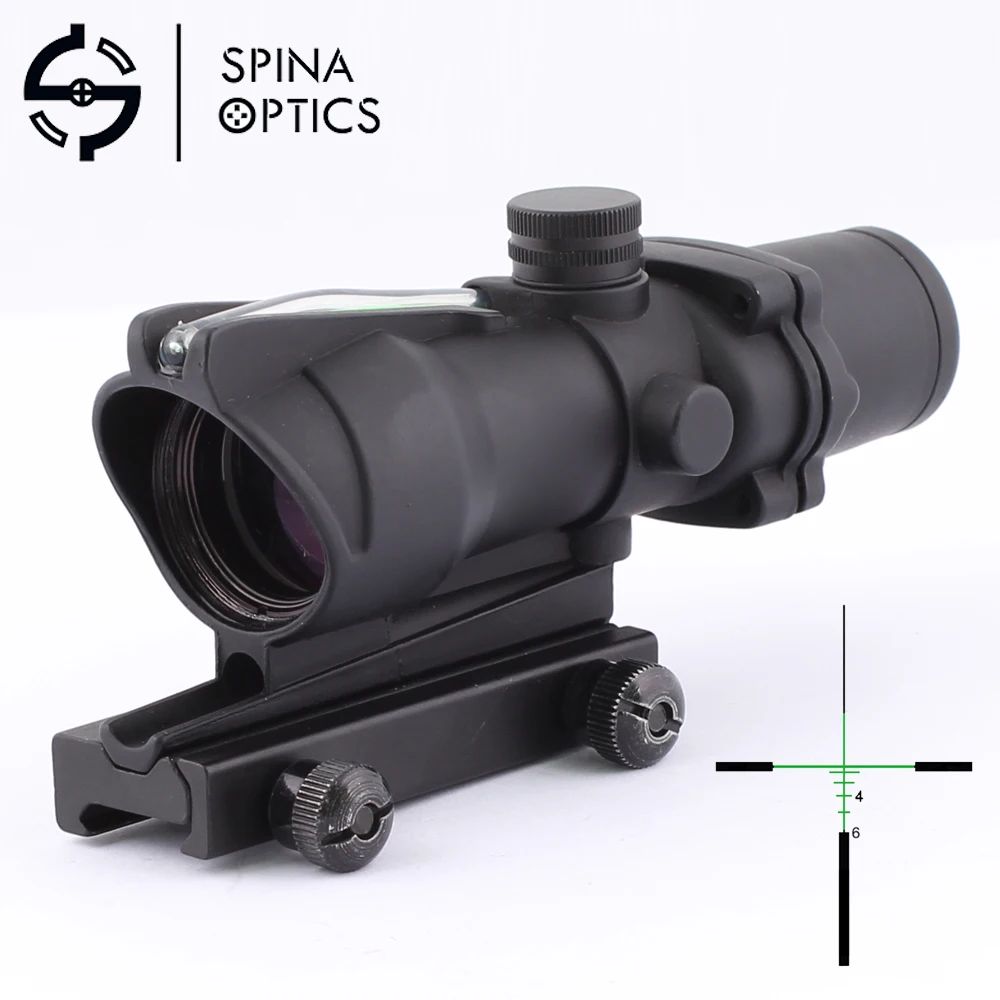 

SPINA OPTICS 4X32 Hunting Riflescope Real Optical Fiber Scope Red Green Reticle Sights Tactical Riflescope for Rifle