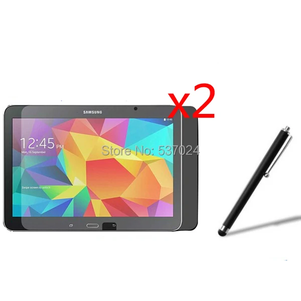 3в1 2x прозрачная защитная пленка для ЖК экрана + 1x Стилус Samsung Galaxy Tab 4 10 1 T530 T531 T535|stylus
