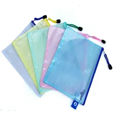 5 шт./лот, утепленные A4 бумажный мешок прозрачный сетчатая папка с молнией водонепроницаемые канцелярские принадлежности сетчатый мешок держатель чехол для хранения косметики для макияжа сумка