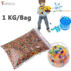 TOFOCO 1 KG/Bag водяной пистолет пуля семь цветов orbeez мягкие кристалл воды Пейнтбол пистолет пуля расти воды бусы шары воды пистолет