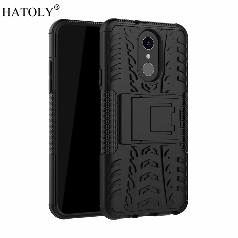 HATOLY чехол для LG Q7 силиконовый сверхпрочный армированный жесткий резиновый