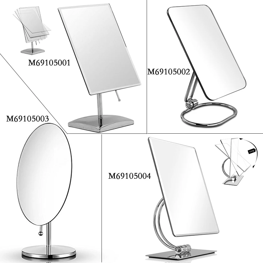 

Vanity Makeup Mirror; 360 Degree Adjustable Counter top/Tabletop Mirror with Tilting and Swivel Mechanism 4 style