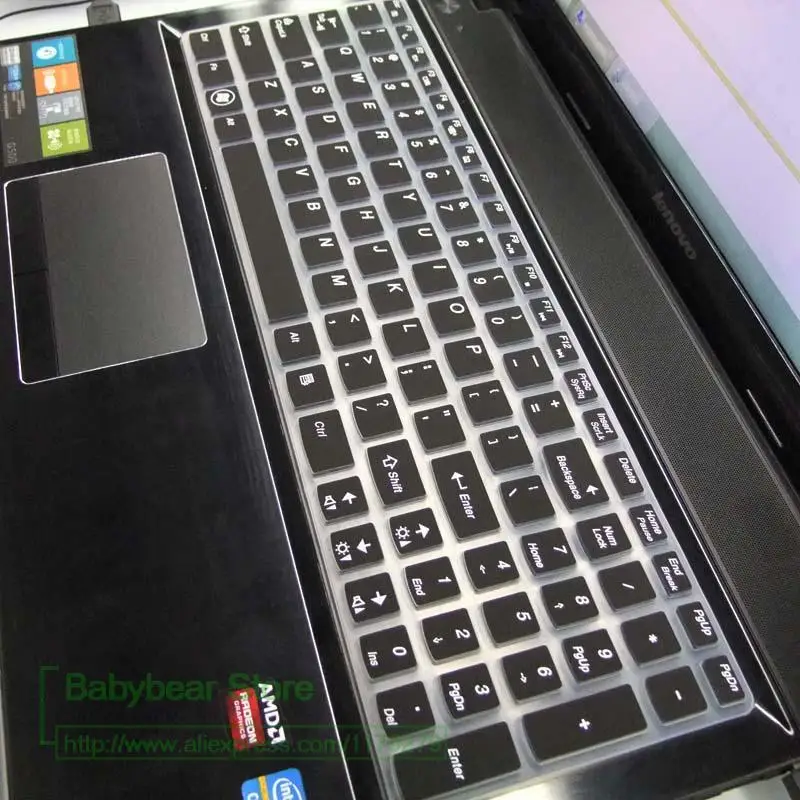 Для lenovo Y700 z510 y580 y570D y510p G50-80 Y50P-70 G50 Y510p V4000 клавиатура протектор 15 дюймов силиконовый чехол - Цвет: black