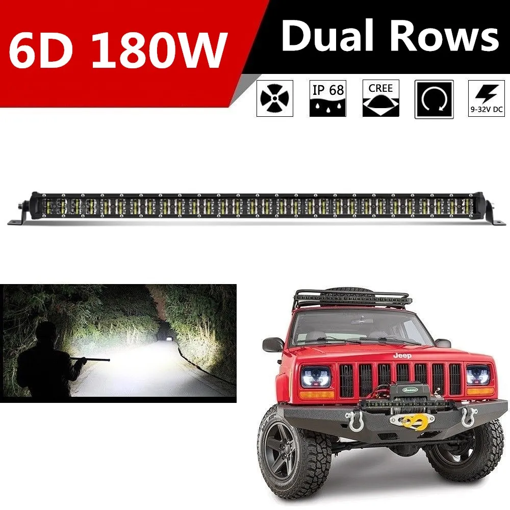 

CO LIGHT 6D 32inch 180W Combo Led Bar Dual Row LED Light Bar Offroad Driving Lamp for Jeep 4x4 ATV Truck Led Work Light 12V 24V