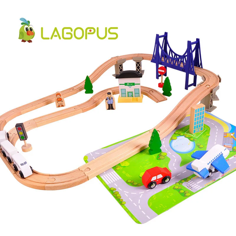 

Train Sets Wooden Toys Airport 0 Types Available Wooden Train Track Pack Train Toys Early Education Toys For Children